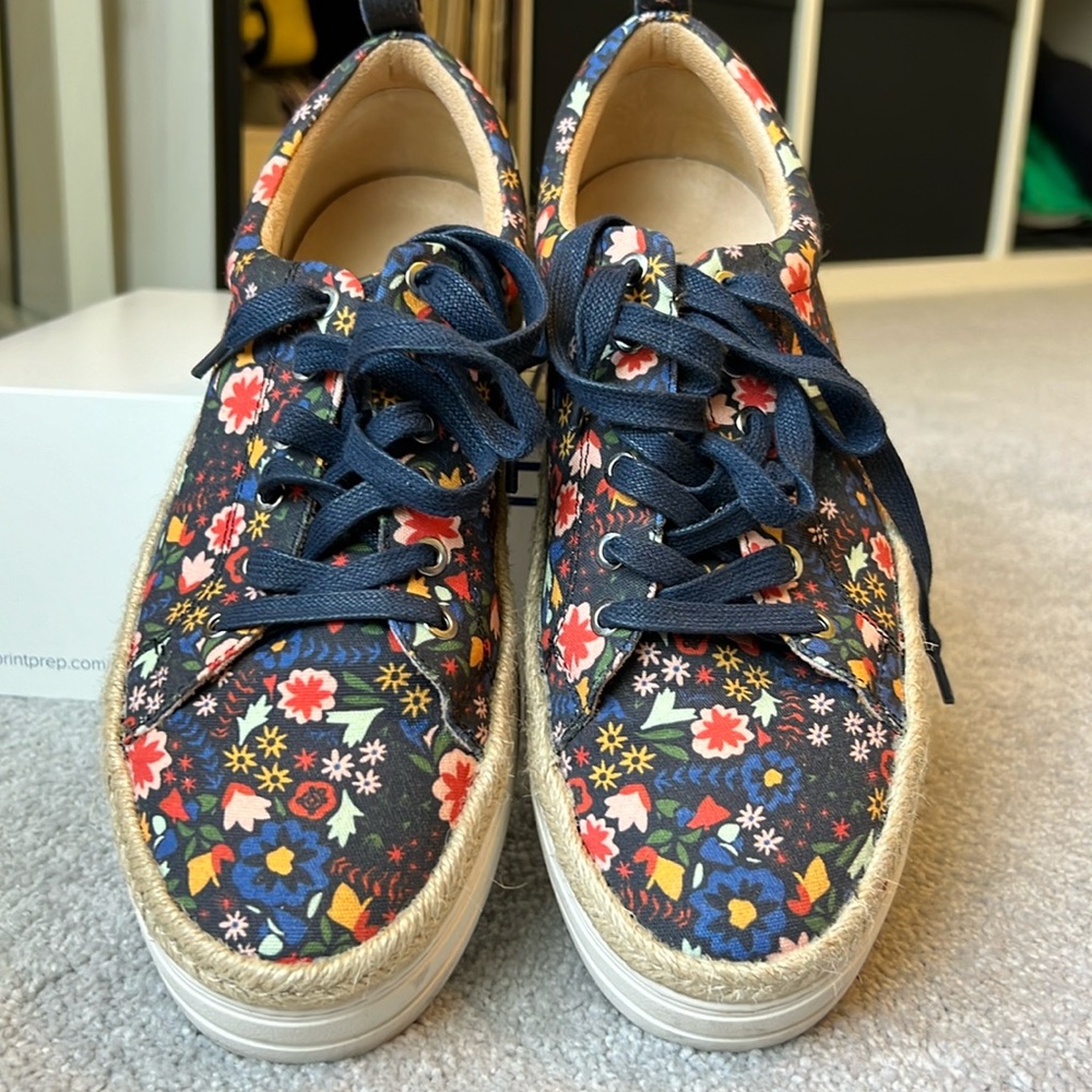 Jack Rodgers floral platform sneaker